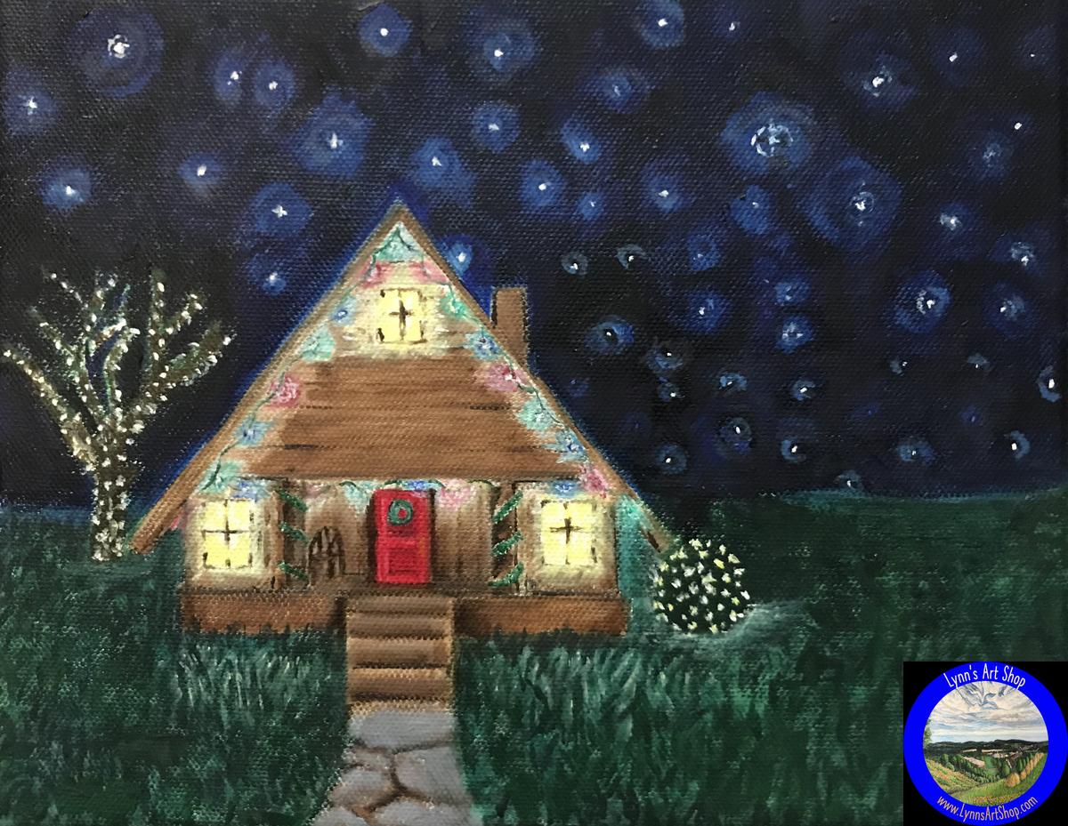 Cabin At Christmas